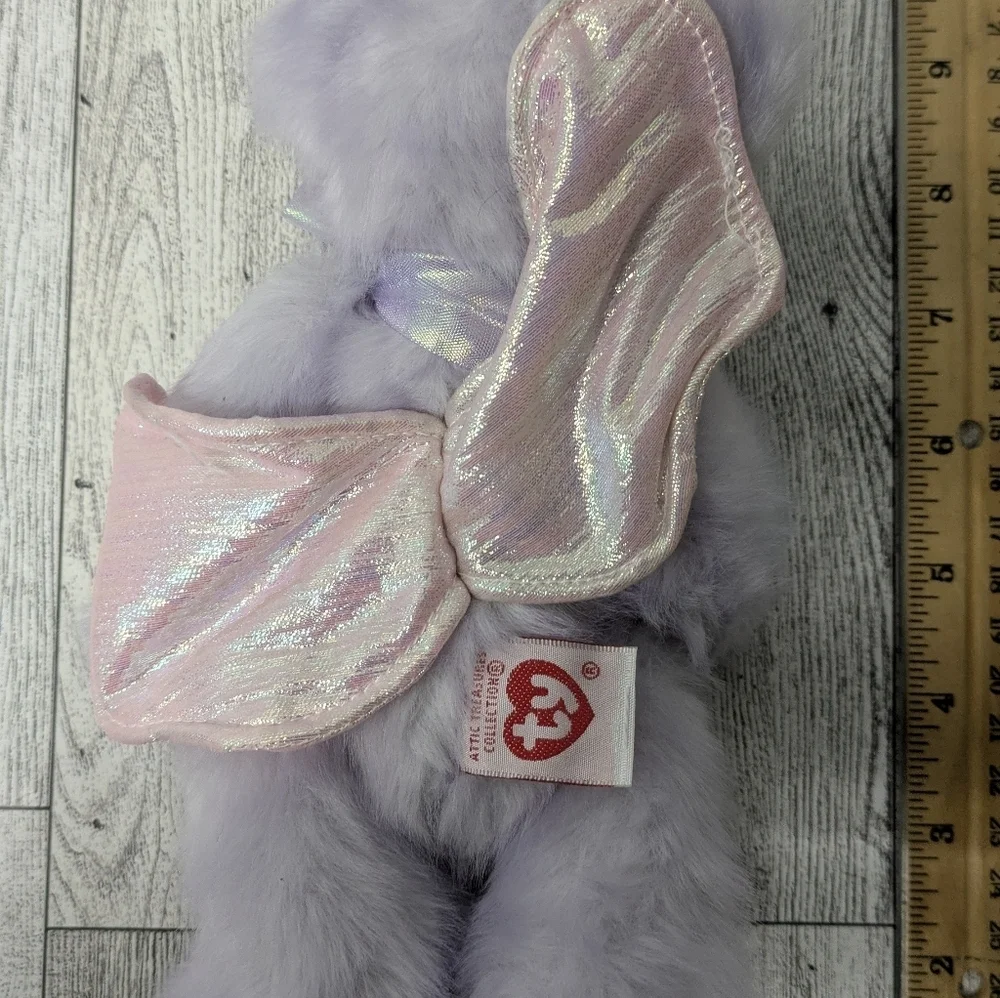 Ty Cassia Lavender Plush Bear with Bow
